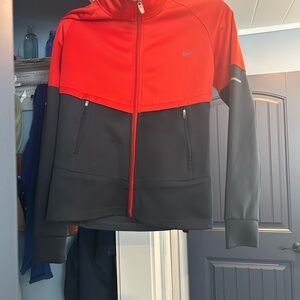 Women’s Climate-fit Nike Red and Black Zip Jacket